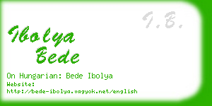 ibolya bede business card